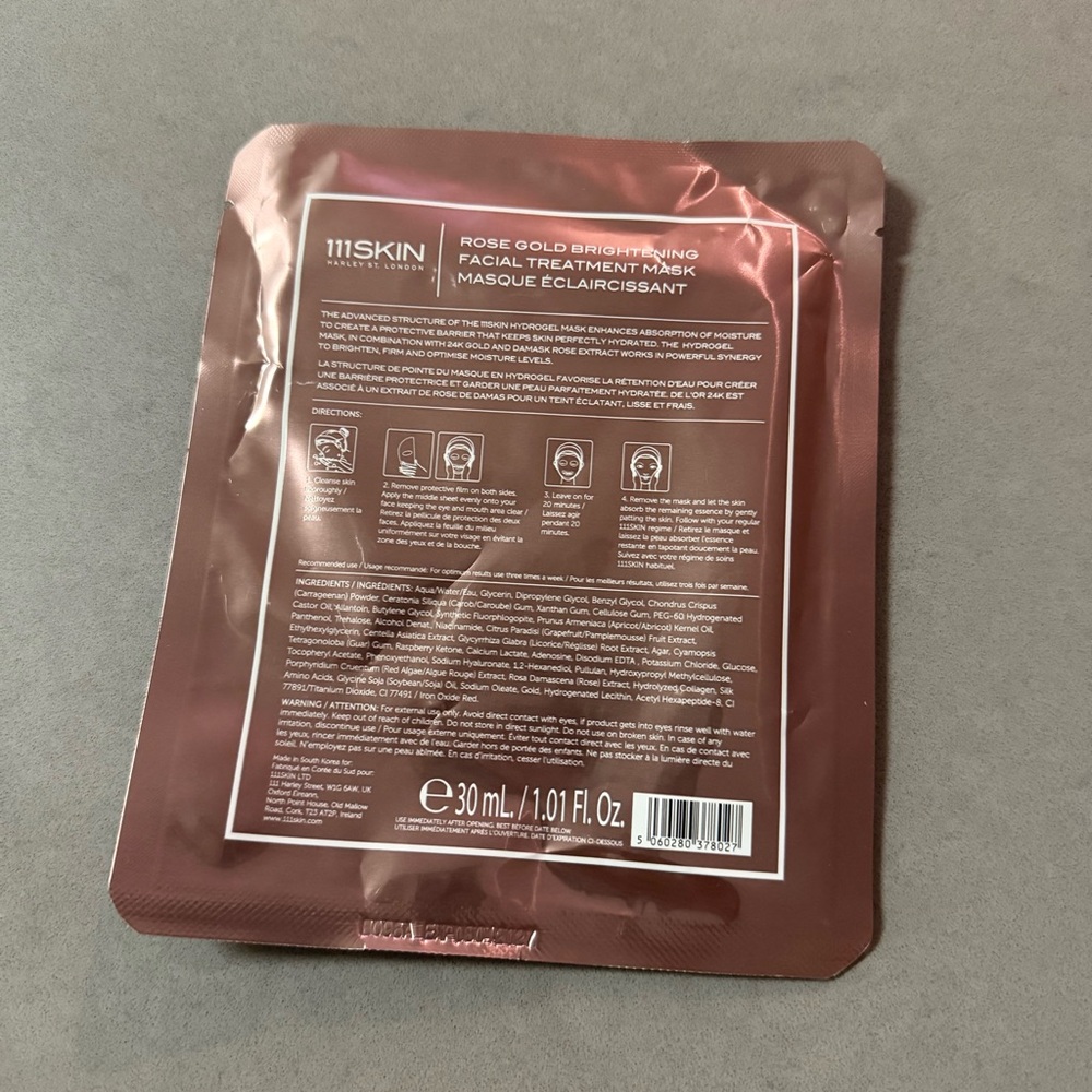 111SKIN Rose Gold Brightening Facial Mask - Picture 4 of 4